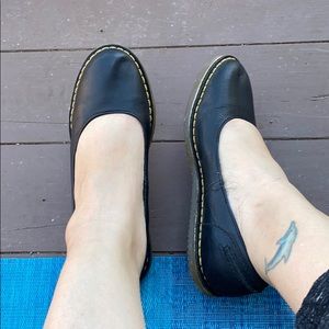 Dr. Martens Leather Flat